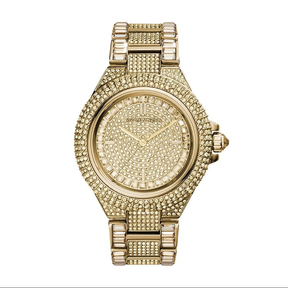 Michael Kors Camille crystal gold tone watch - Picture 1 of 7